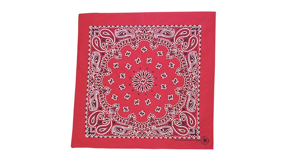 Fox Outdoor Cotton Bandanna, Red Paisley, 83-06