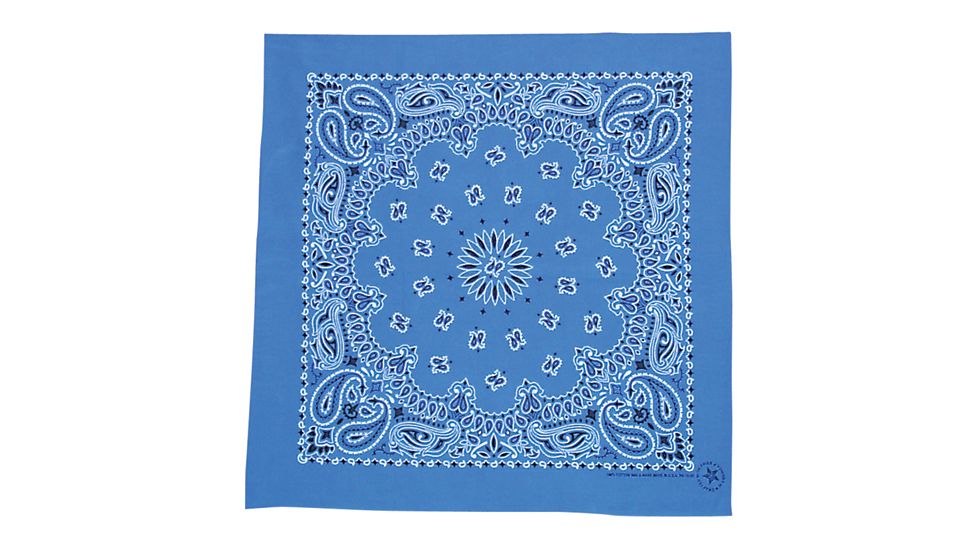 Fox Outdoor Cotton Bandanna, Royal Blue Paisley, 83-23