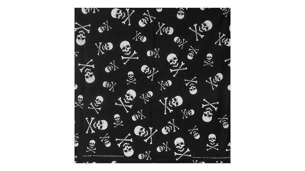 Fox Outdoor Cotton Bandanna, Skull and Crossbones, 83-375