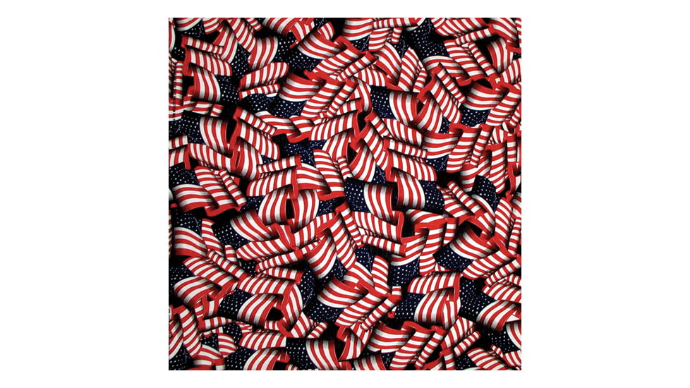 Fox Outdoor Cotton Bandanna, Tossed USA Flag, 83-096