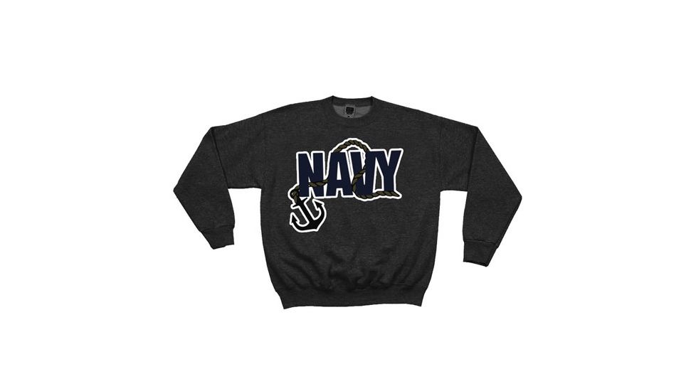 Fox Outdoor Crewneck Sweatshirt, Navy Anchor - Black, 3XL, 64-6781 XXXL