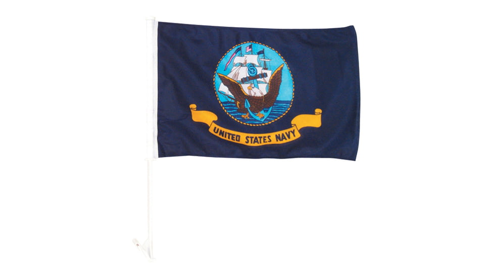 Fox Outdoor Deluxe Car Window Flag, Navy, 84-0133