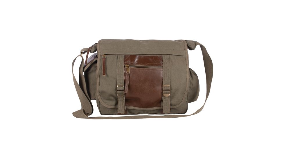 Fox Outdoor Deluxe Concealed-Carry Messenger Bags, Olive Drab,  43-20