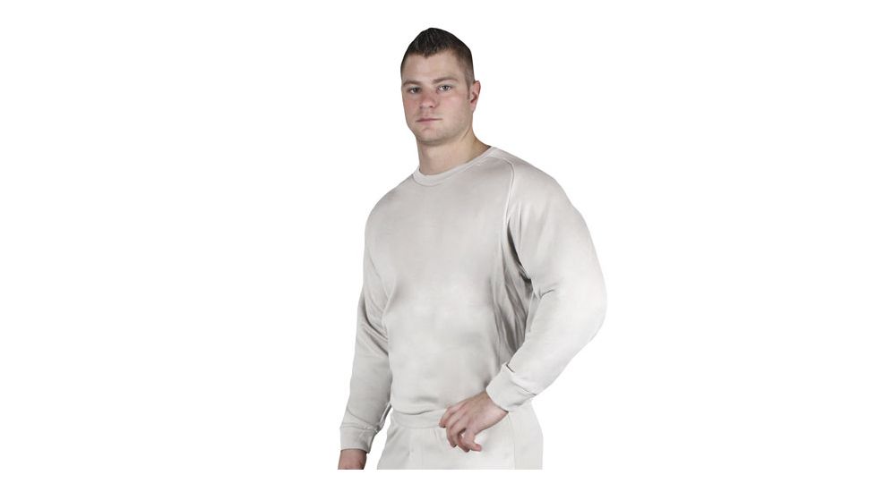 Fox Outdoor ECWCS Extreme Cold Weather Polypropylene Underwear Tops - Crewneck Top, Sand, Extra Large, 64-957 XL