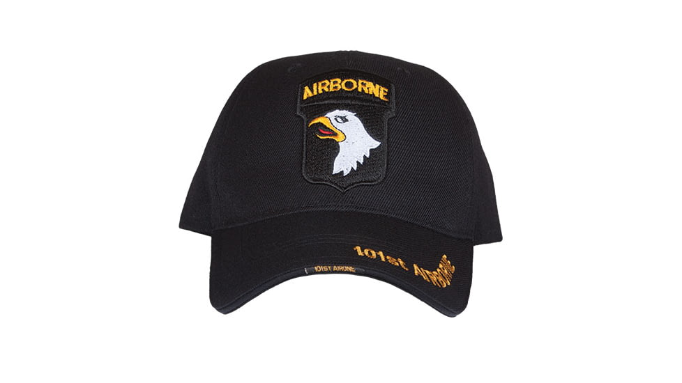 Fox Outdoor Embroidered Military Ball Cap, 101st Airborne HD Division / Black, 78-4413