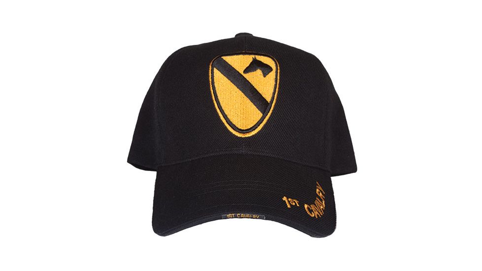 Fox Outdoor Embroidered Military Ball Cap, 1st Cavalry HD Division / Black, 78-7851