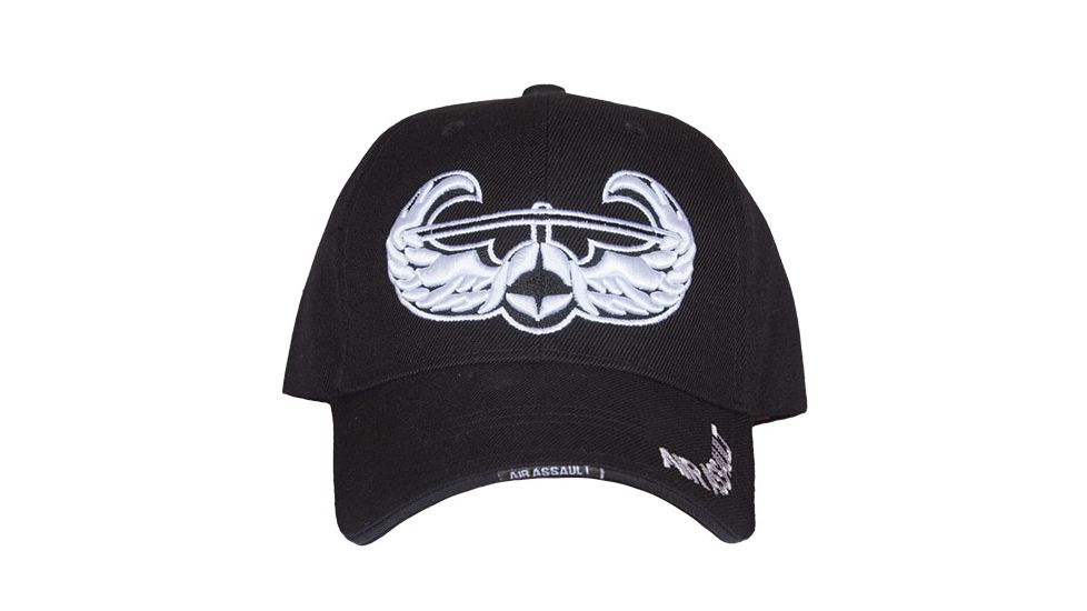 Fox Outdoor Embroidered Military Ball Cap, Air Assault HD Division / Black, 78-4418