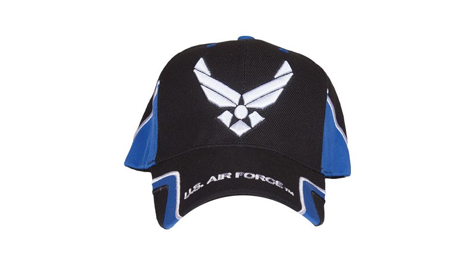 Fox Outdoor Embroidered Military Ball Cap, Air Force Force / Black with Navy, 78-459