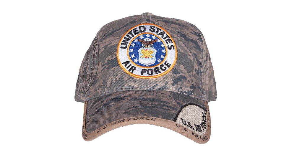 Fox Outdoor Embroidered Military Ball Cap, Air Force Insignia Service / Subdued Digital, 78-564