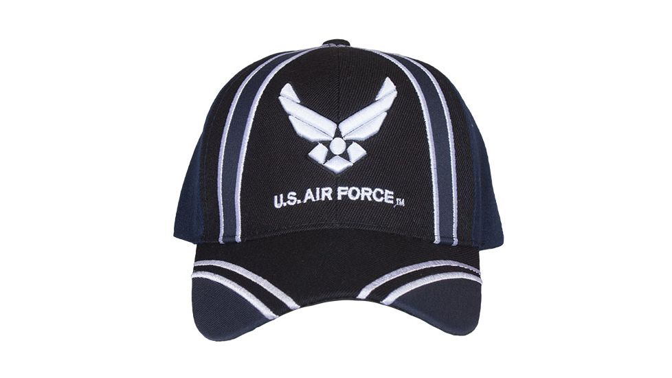Fox Outdoor Embroidered Military Ball Cap, Air Force Recon / Navy with Black, 78-428