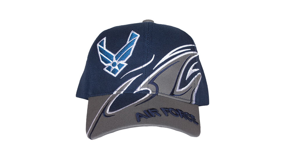 Fox Outdoor Embroidered Military Ball Cap, Air Force Shark Fin / Navy with Black, 78-408