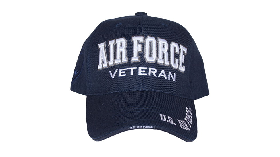 Fox Outdoor Embroidered Military Ball Cap, Air Force Veteran with Shadow / Navy, 78-553