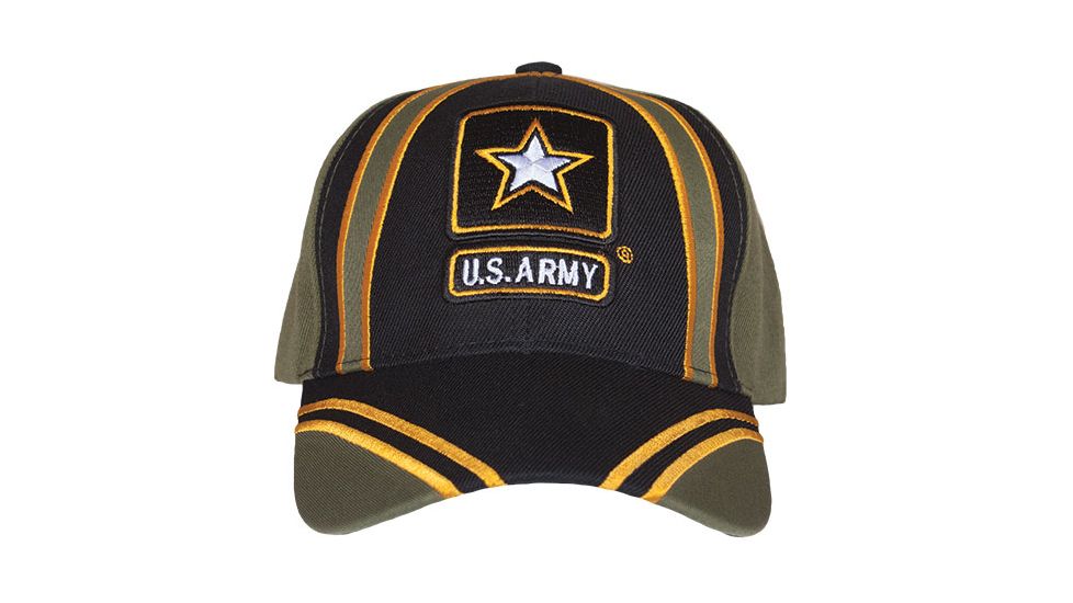Fox Outdoor Embroidered Military Ball Cap, Army Recon / OD with Black, 78-425