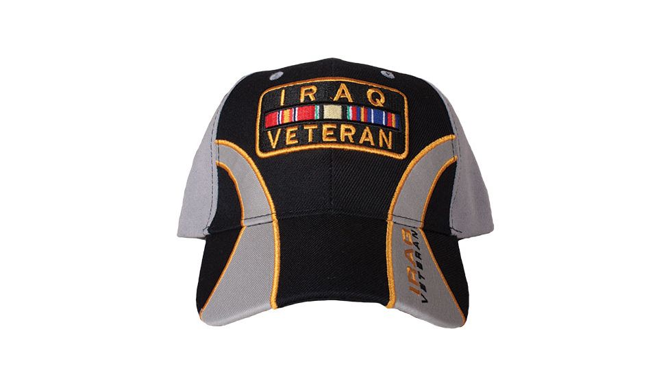 Fox Outdoor Embroidered Military Ball Cap, Iraq Veteran Guard / Grey with Black, 78-4542