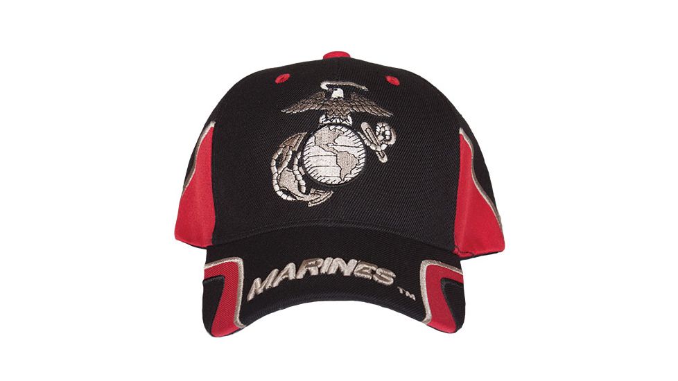 Fox Outdoor Embroidered Military Ball Cap, Marines Force / Back wit Red, 78-456