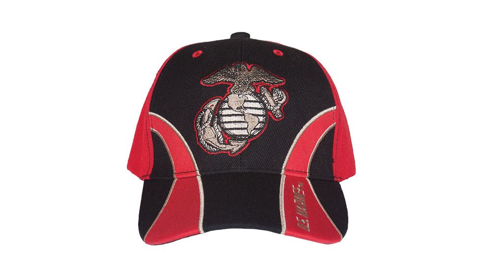 Fox Outdoor Embroidered Military Ball Cap, Marines Guard / Red with Black, 78-416