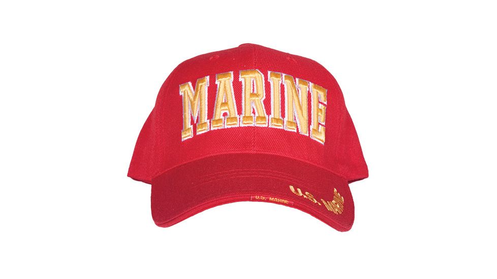 Fox Outdoor Embroidered Military Ball Cap, Marines High Definition Branch / Red, 78-515