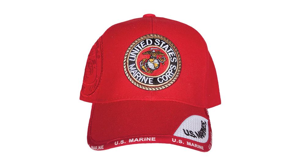 Fox Outdoor Embroidered Military Ball Cap, Marines Shadow Web / Red, 78-434