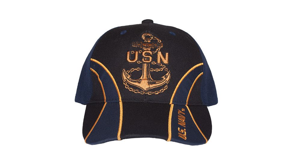 Fox Outdoor Embroidered Military Ball Cap, Navy Guard / Navy with Black, 78-417
