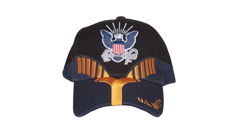 Fox Outdoor Embroidered Military Ball Cap, Navy Heritage / Black with Navy, 78-448