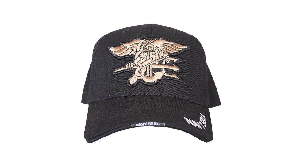 Fox Outdoor Embroidered Military Ball Cap, Navy Seals HD Division / Black, 78-4141