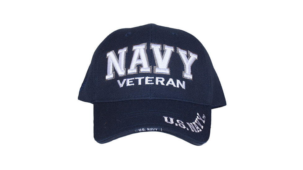 Fox Outdoor Embroidered Military Ball Cap, Navy Veteran with Shadow / Navy, 78-552