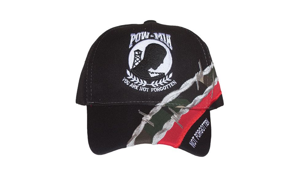 Fox Outdoor Embroidered Military Ball Cap, POW / MIA Barbwire / Back, 78-4443