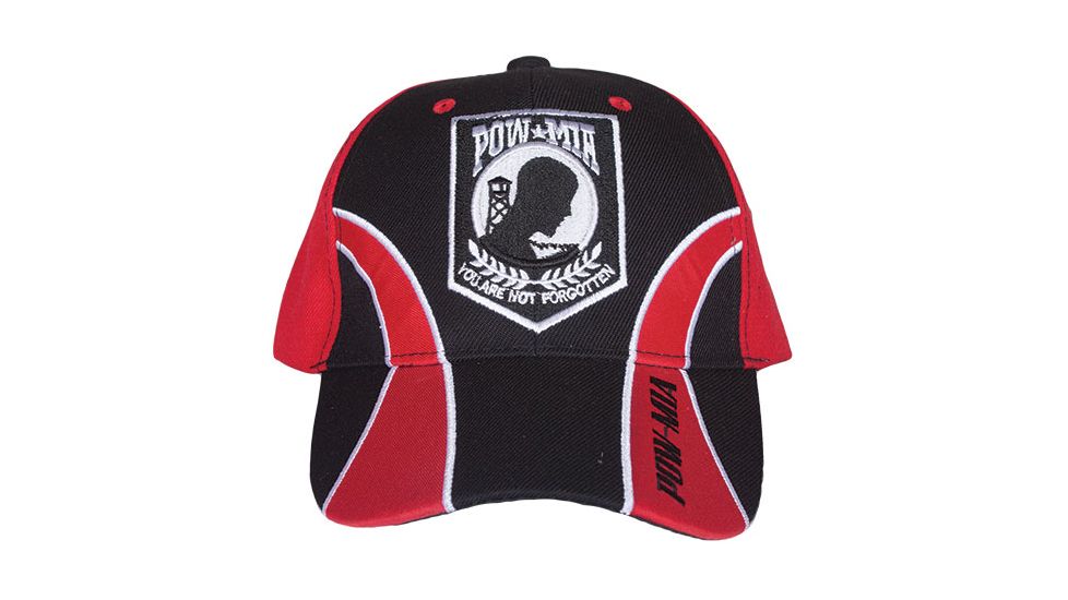 Fox Outdoor Embroidered Military Ball Cap, POW / MIA Guard / Red with Black, 78-4442