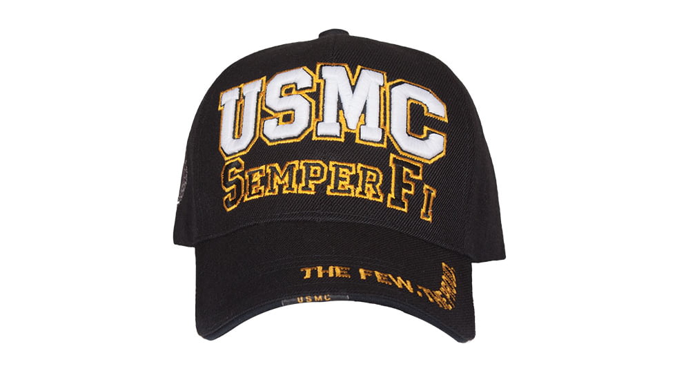 Fox Outdoor Embroidered Military Ball Cap, USMC Glow In The Dark / Black, 78-536