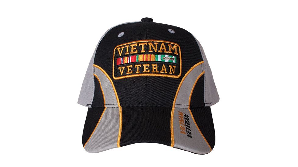 Fox Outdoor Embroidered Military Ball Cap, Vietnam Veteran Guard / Grey with Black, 78-4522