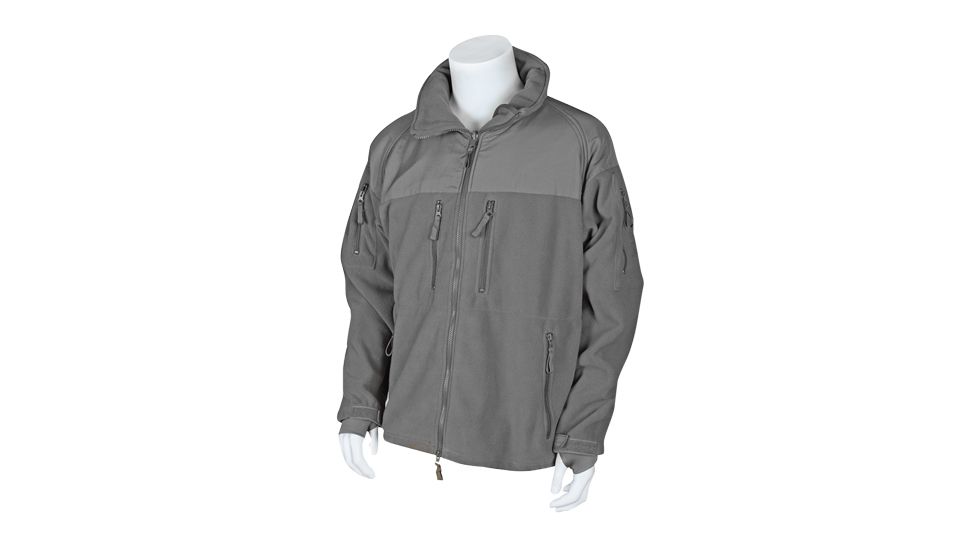 Fox Outdoor Enhanced Fleece Tactical Jacket, Grey, Large, 65-79 L