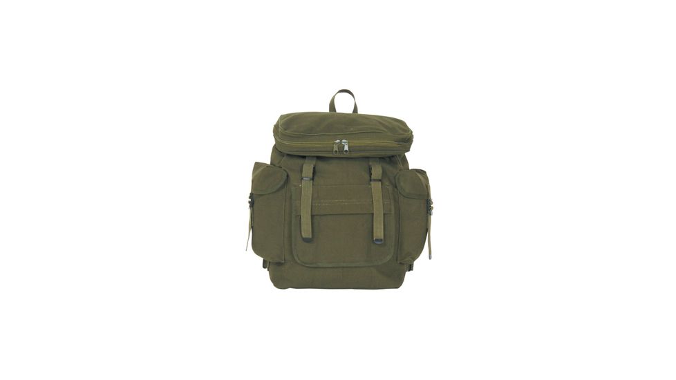 Fox Outdoor European Rucksack 20x13x7 .5in, Olive Drab 099598422004