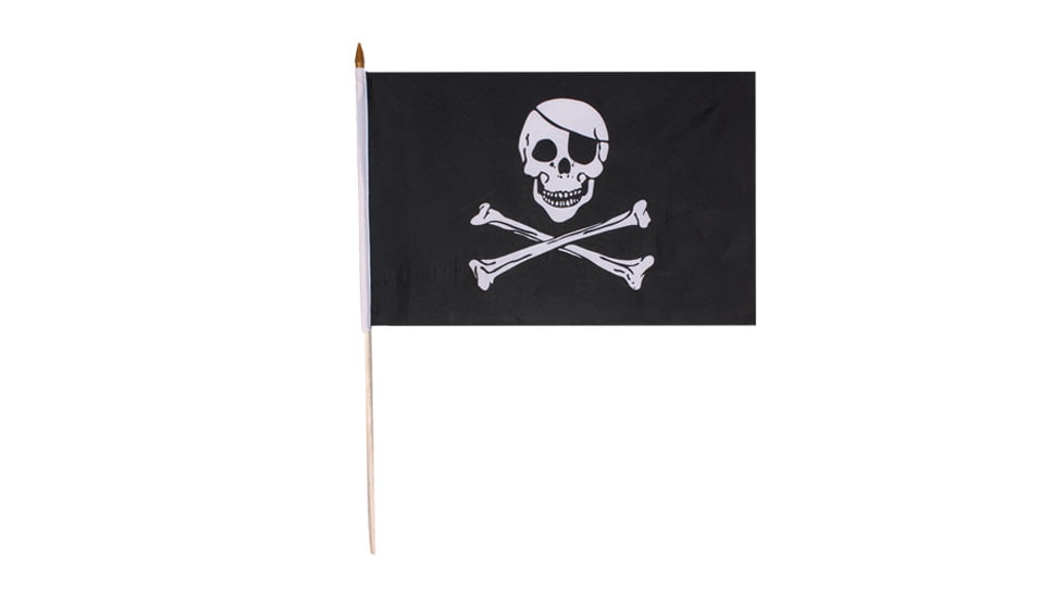 Fox Outdoor Flags On Stick, Jolly Roger - 12in X 18in, 84-67
