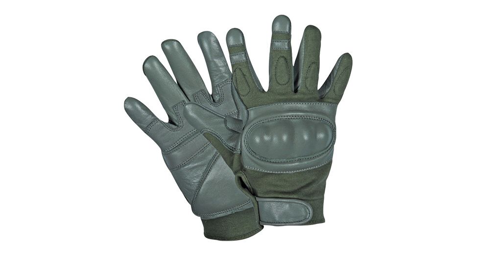 Fox Outdoor Gen II Hard Knuckle Assault Gloves, Olive Drab, Medium, 79-920 M