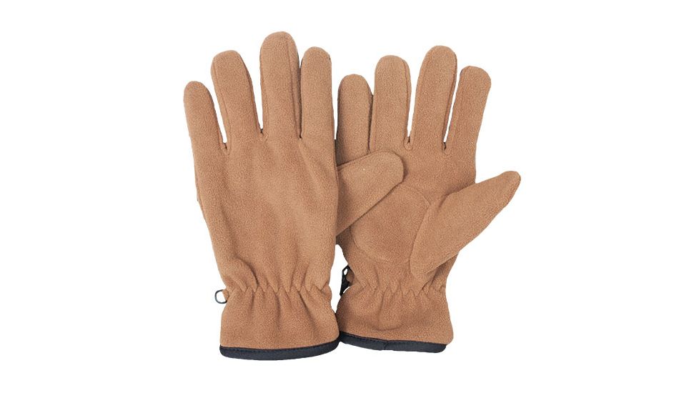 Fox Outdoor Insulated Military Style Fleece Gloves, Coyote, Large, 79-38 L