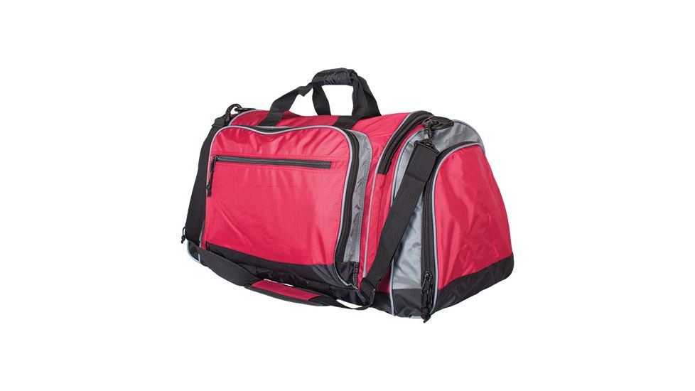 Fox Outdoor Jumbo Covert-Carry Sport Duffel, Burgundy - Grey Trim, 54-283