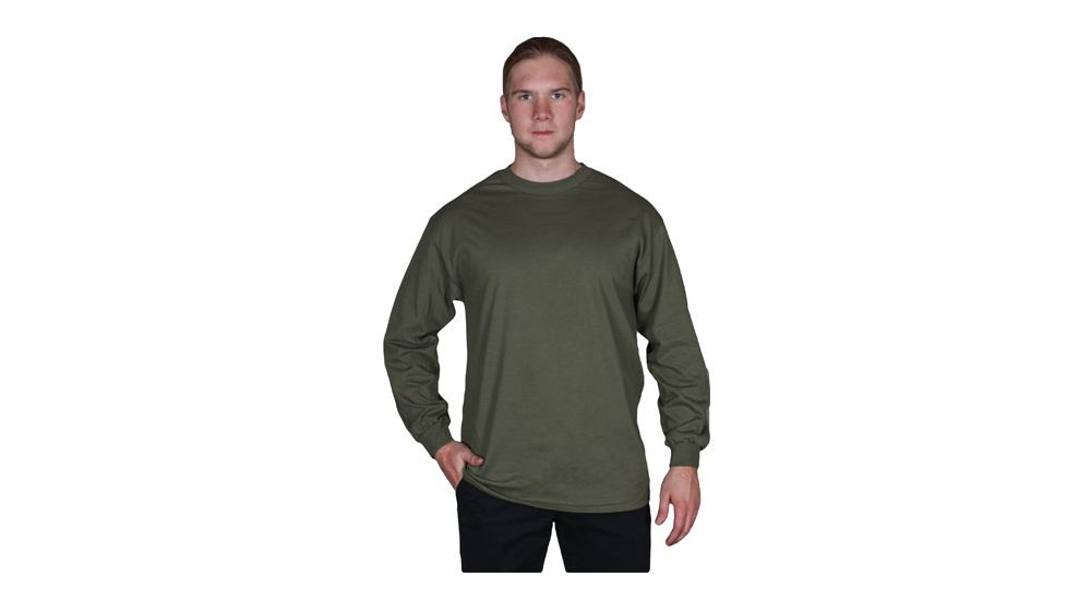 Fox Outdoor Long Sleeve T-Shirt - Men's, Large, Olive Drab, 64-30 L