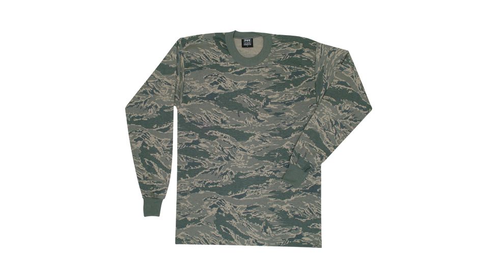 Fox Outdoor Long Sleeve T-Shirt - Men's, 3XL, Gray/Green, 64-372 XXXL