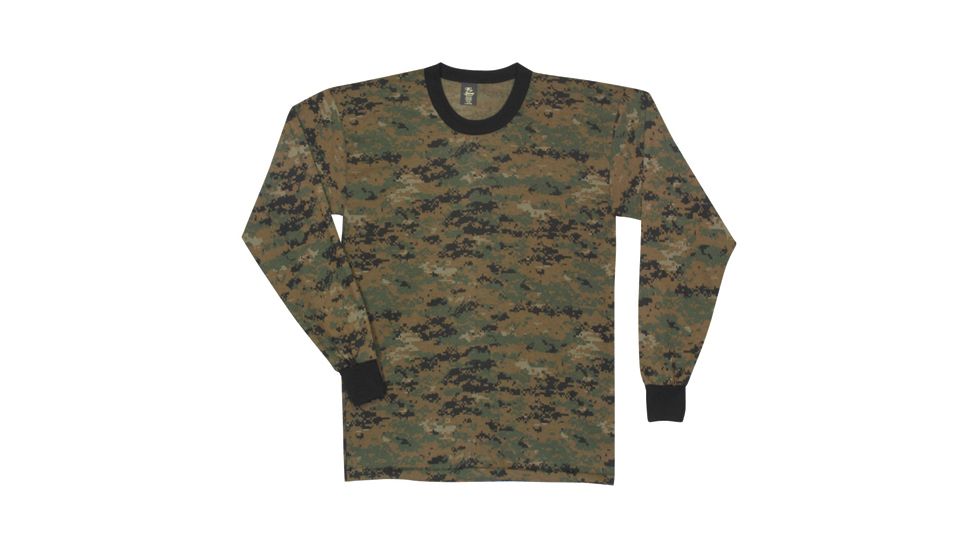 Fox Outdoor Long Sleeve T-Shirt - Men's, 2XL, Digital Woodland, 64-343 2XL