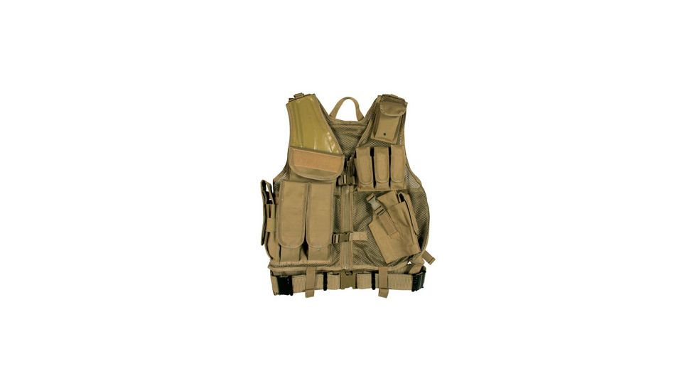 Fox Outdoor MACH-1 Tactical Vest, Coyote 099598652784