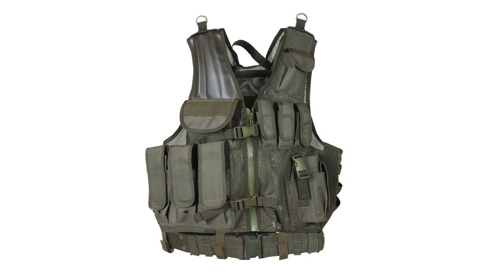 Fox Outdoor MACH-1 Tactical Vest, Olive Drab, 65-2270