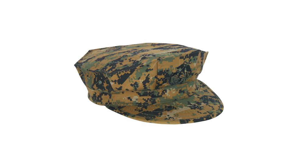Fox Outdoor Marine Cap, Digital Woodland w/Emblem, Medium, 74-142 M