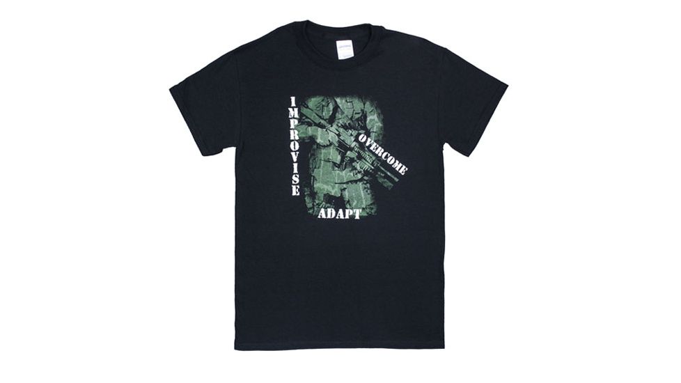 Fox Outdoor Marines One-Sided Imprinted T-Shirt, Adapt / Black, Large, 63-430 L