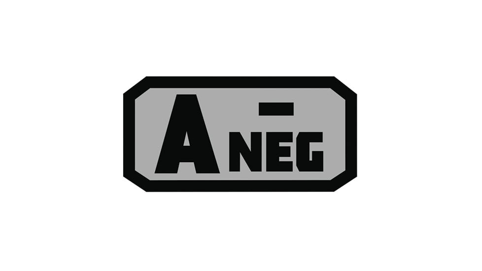 Fox Outdoor Medical and Morale Patches, A Neg - Grey/Black, 84P-051