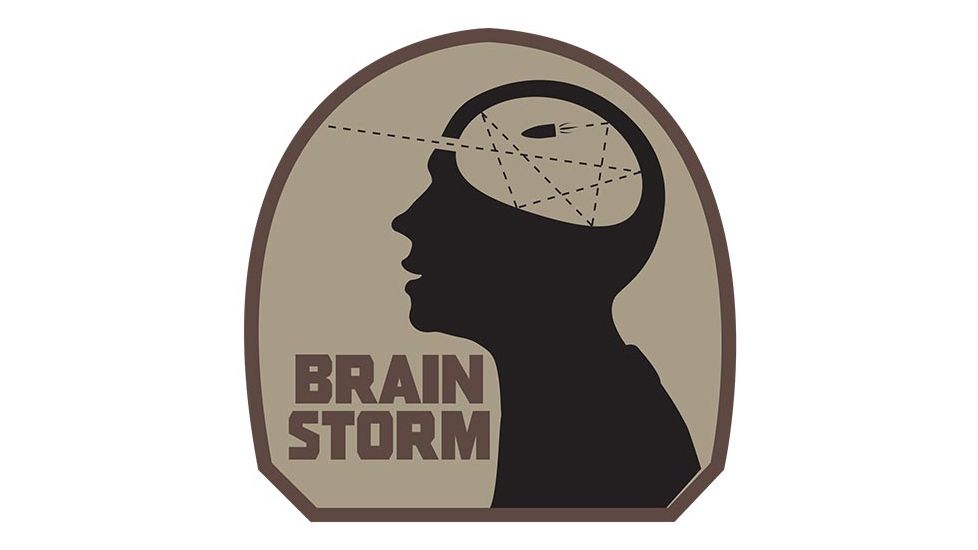 Fox Outdoor Medical and Morale Patches, Brain Storm - Khaki, 84P-352