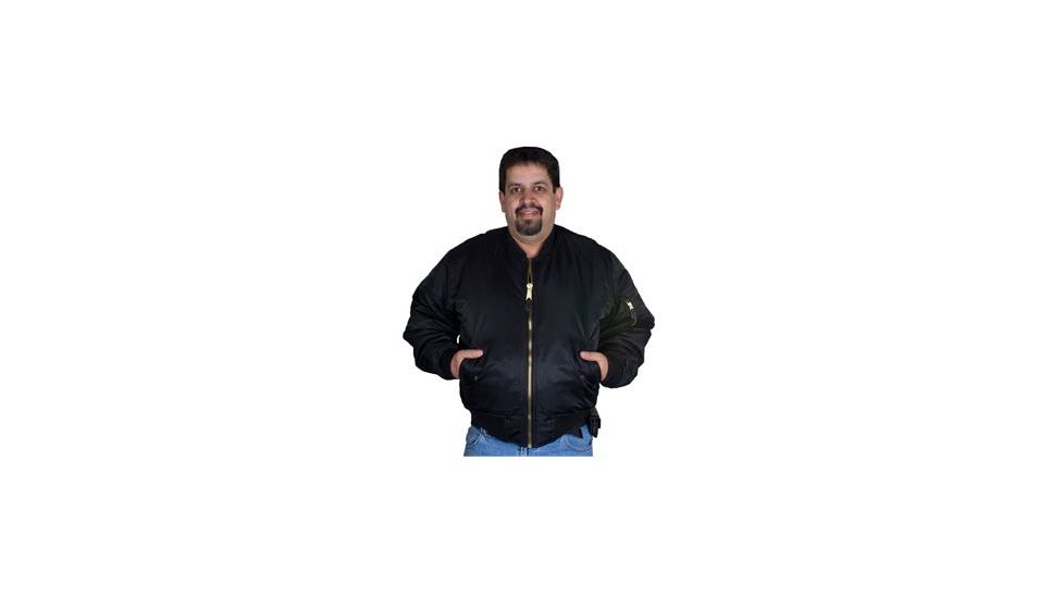 Fox Outdoor Mens MA-1 Flight Jacket, Black, 4XL 099598070113