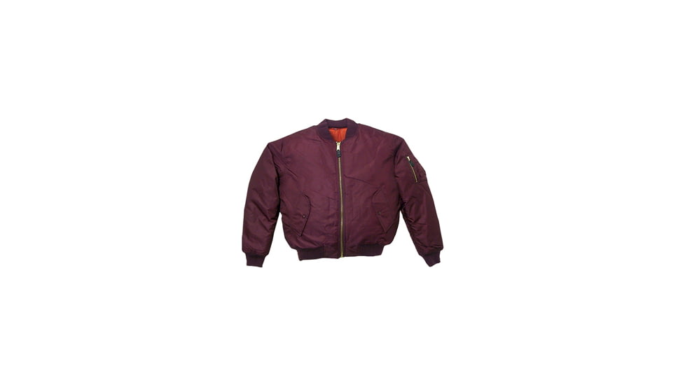 Fox Outdoor Mens MA-1 Flight Jacket, Burgundy, L 099598030131