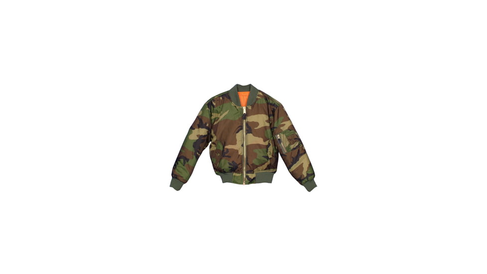 Fox Outdoor Mens MA-1 Flight Jacket, Woodland Camo, L 099598031459