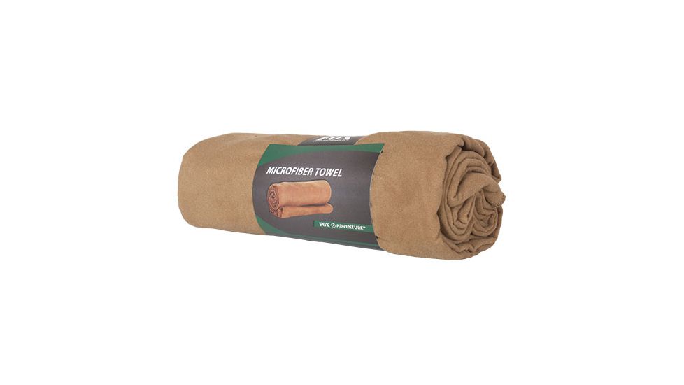 Fox Outdoor Microfiber Towel, Coyote, Large, 36-58