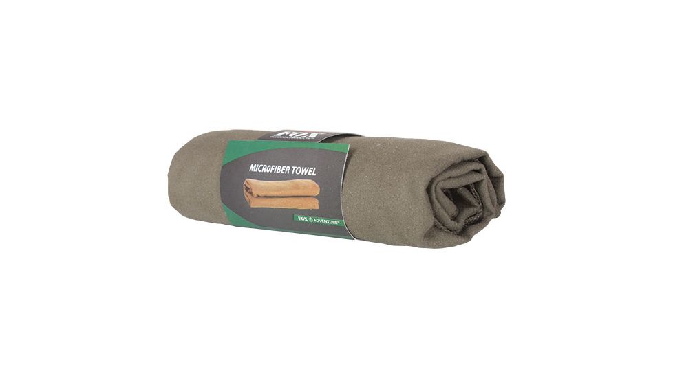 Fox Outdoor Microfiber Towel, Olive, Small, 36-20